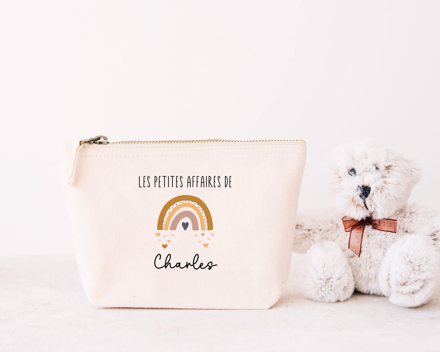 Trousse personnalisée, Trousse arc en ciel, Cadeau enfant