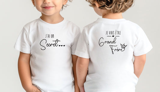 T-shirt futur grand frère, Annonce grossesse, Bientôt grand frère, T-shirt enfant je vais être grand frère