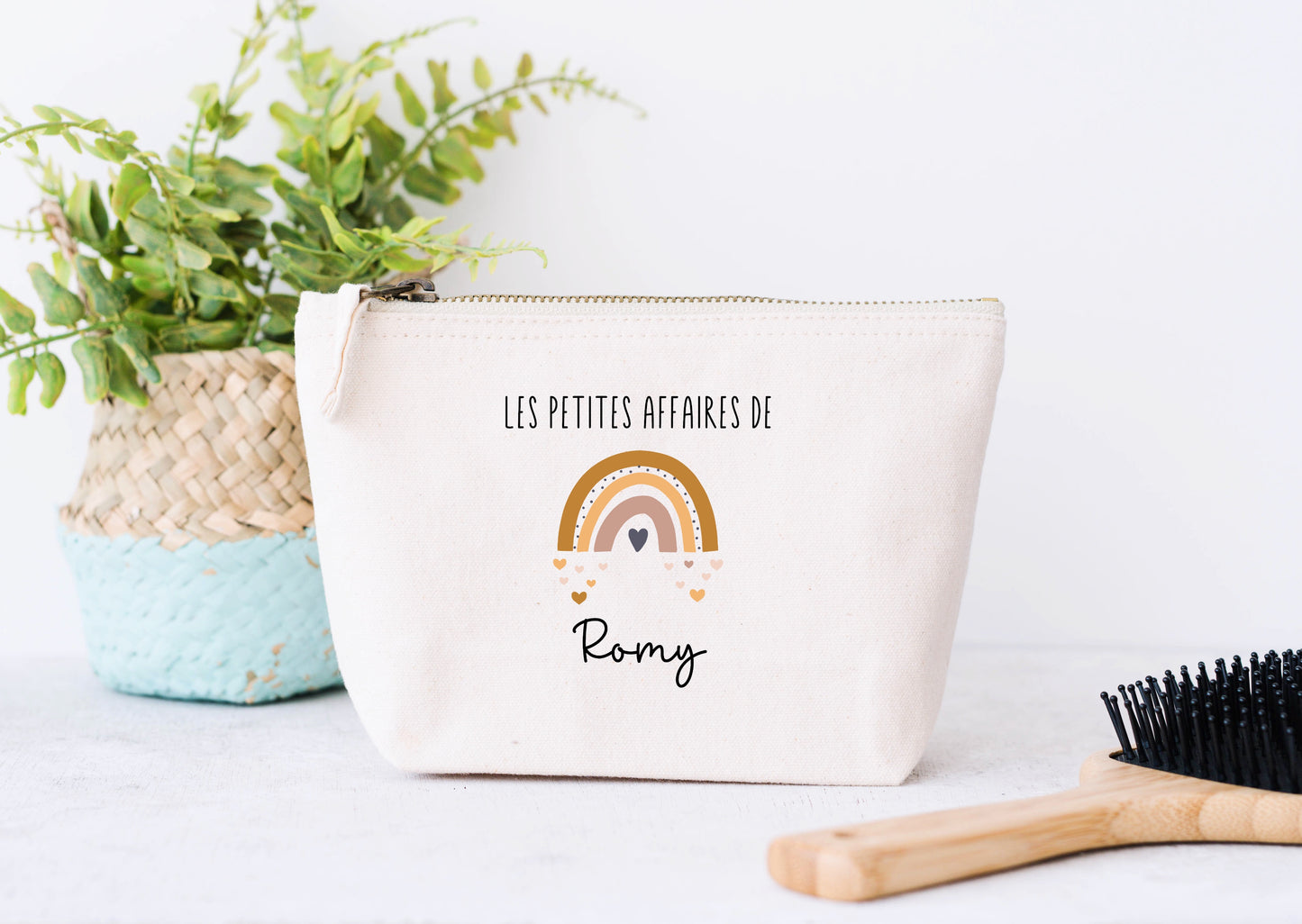 Trousse personnalisée, Trousse arc en ciel, Cadeau enfant