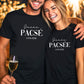 Duo t-shirts couple "Jeune pacsé / Jeune pacsée" avec date – Tenue PACS – Cadeau PACS – Shooting couple