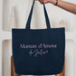 Cabas Personnalisé en coton, Sac cabas coton personnalisé “Maman d’Amour”, Cadeau maman, Fête des Mères