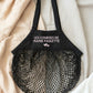 Sac filet courses personnalisé Les courses de + prénom – Sac marché réutilisable – Cadeau personnalisé – Mamie maman