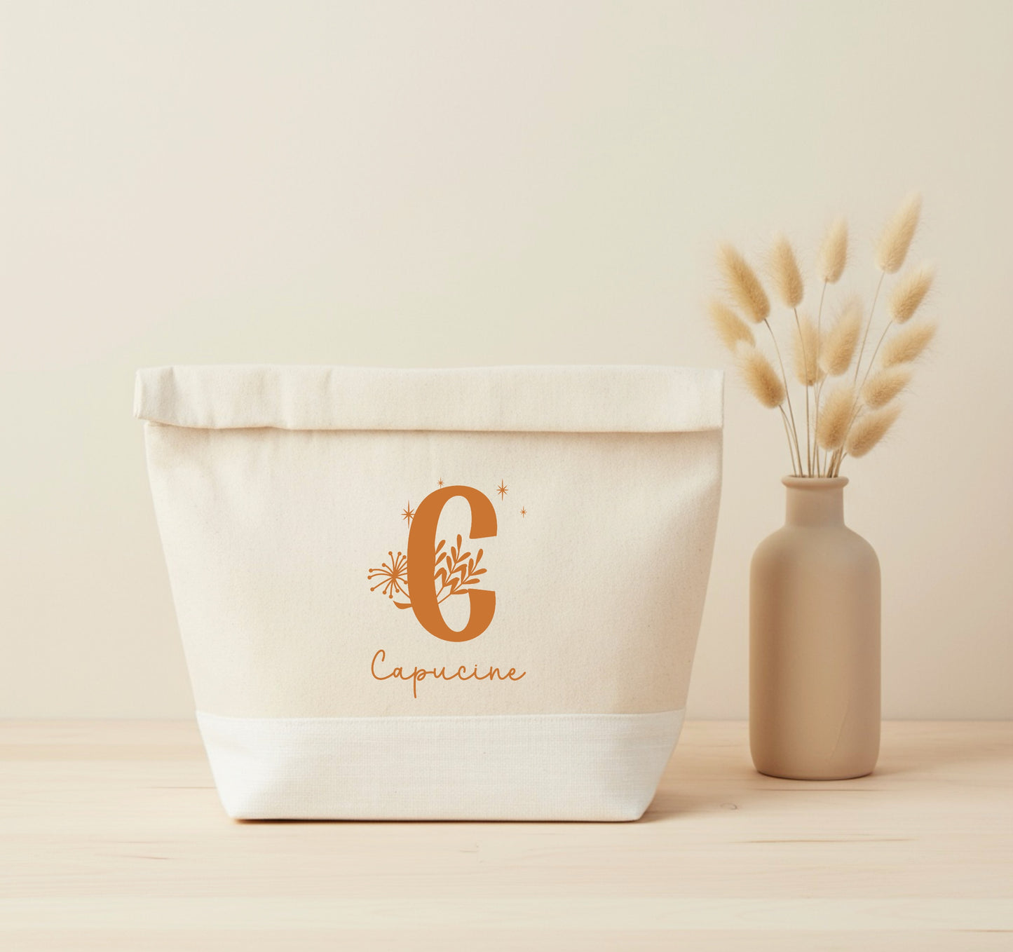 Sac repas isotherme personnalisé initiale + prénom – Lunch bag – Cadeau personnalisé – École travail pique-nique