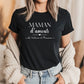 T-shirt Maman d’amour personnalisé – Prénom(s) – Cadeau maman – Fête des mères – T-shirt femme – Anniversaire