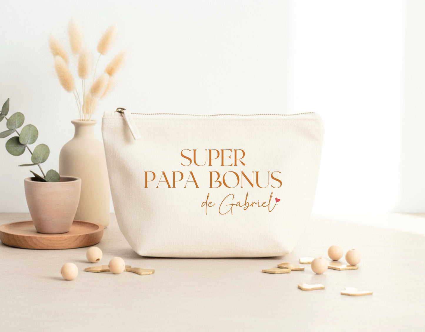 Trousse Super papa bonus personnalisée – Prénom(s) – Cadeau beau-papa – Famille recomposée – Fête des Pères