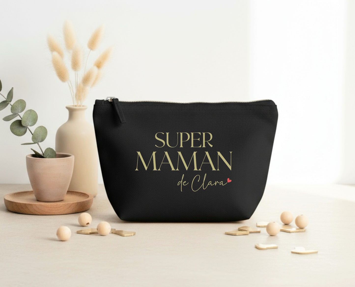 Trousse Super maman personnalisée – Prénom(s) – Cadeau maman – Fête des mères – Pochette – Anniversaire