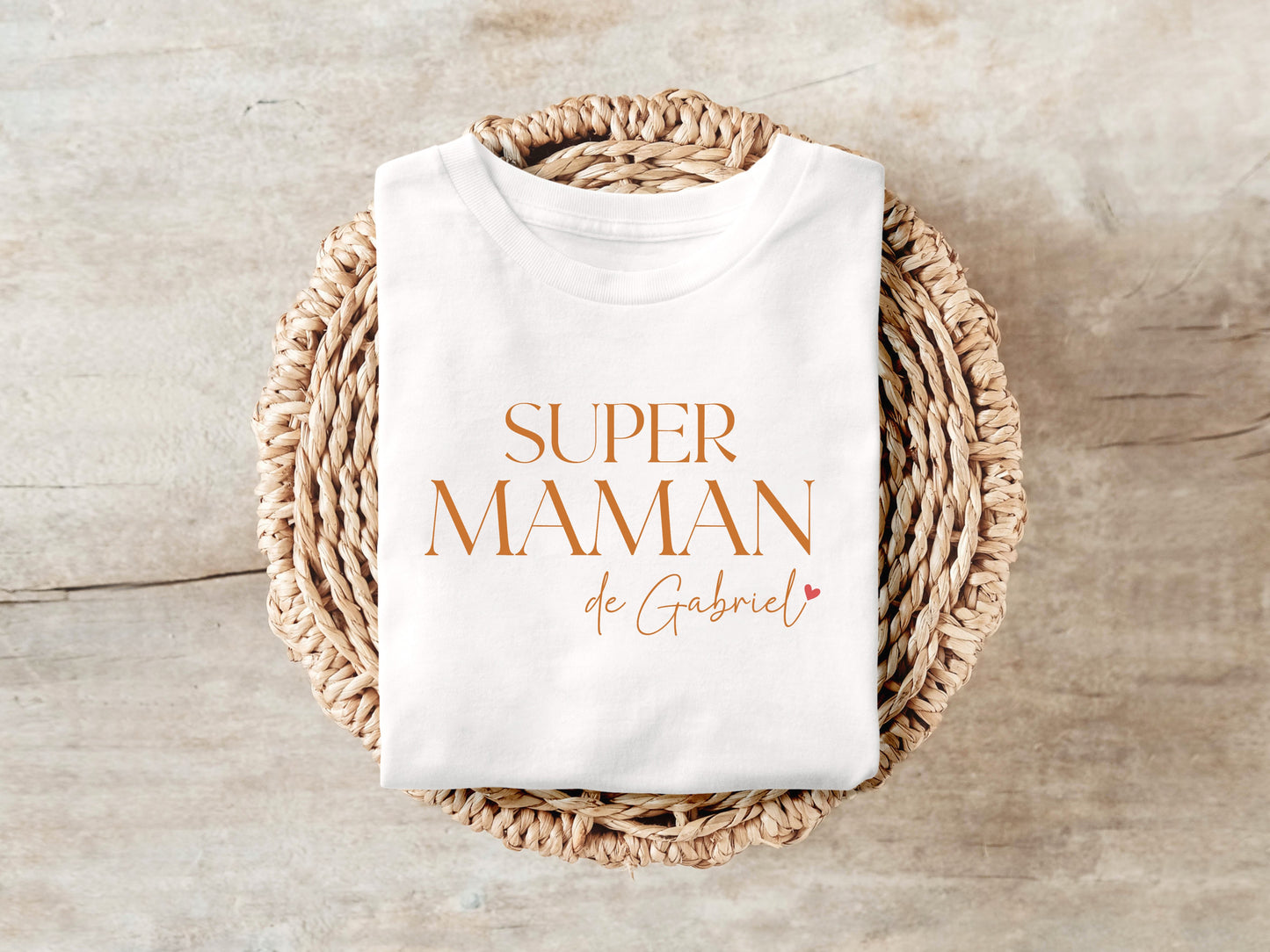 T-shirt Super maman personnalisé – Prénom(s) – Cadeau maman – Fête des mères – T-shirt femme – Anniversaire