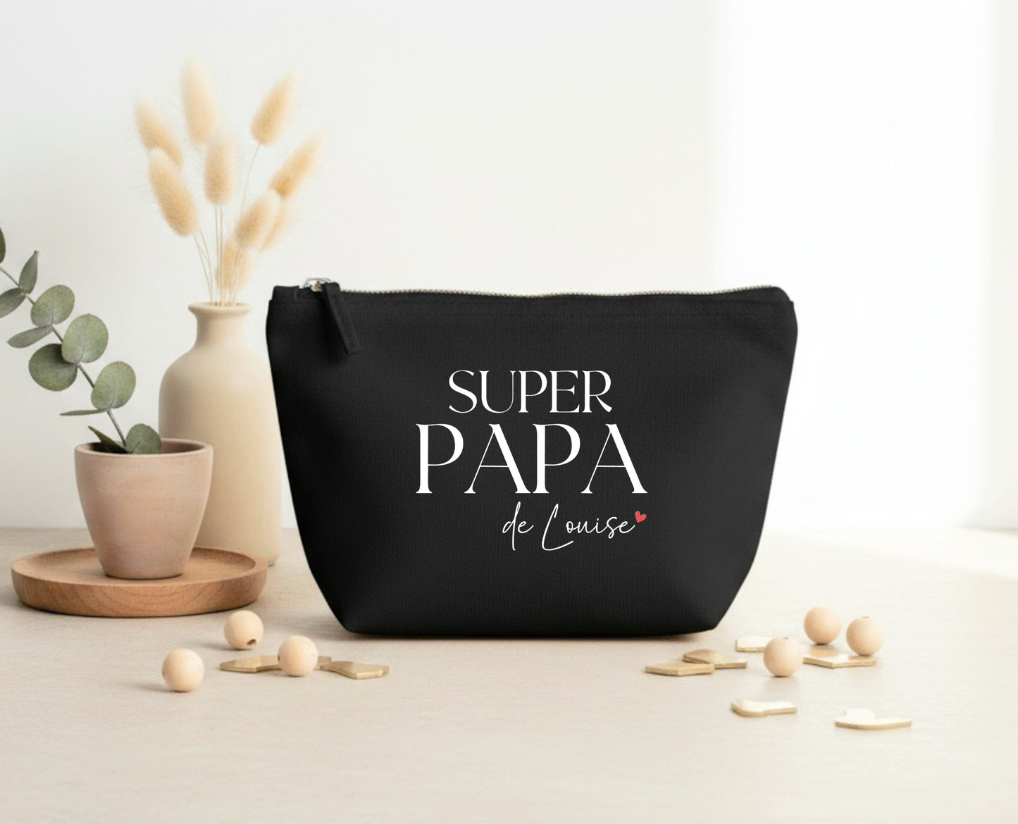 Trousse "Super papa" personnalisée – Prénom(s) – Cadeau papa – Fête des Pères – Pochette – Anniversaire