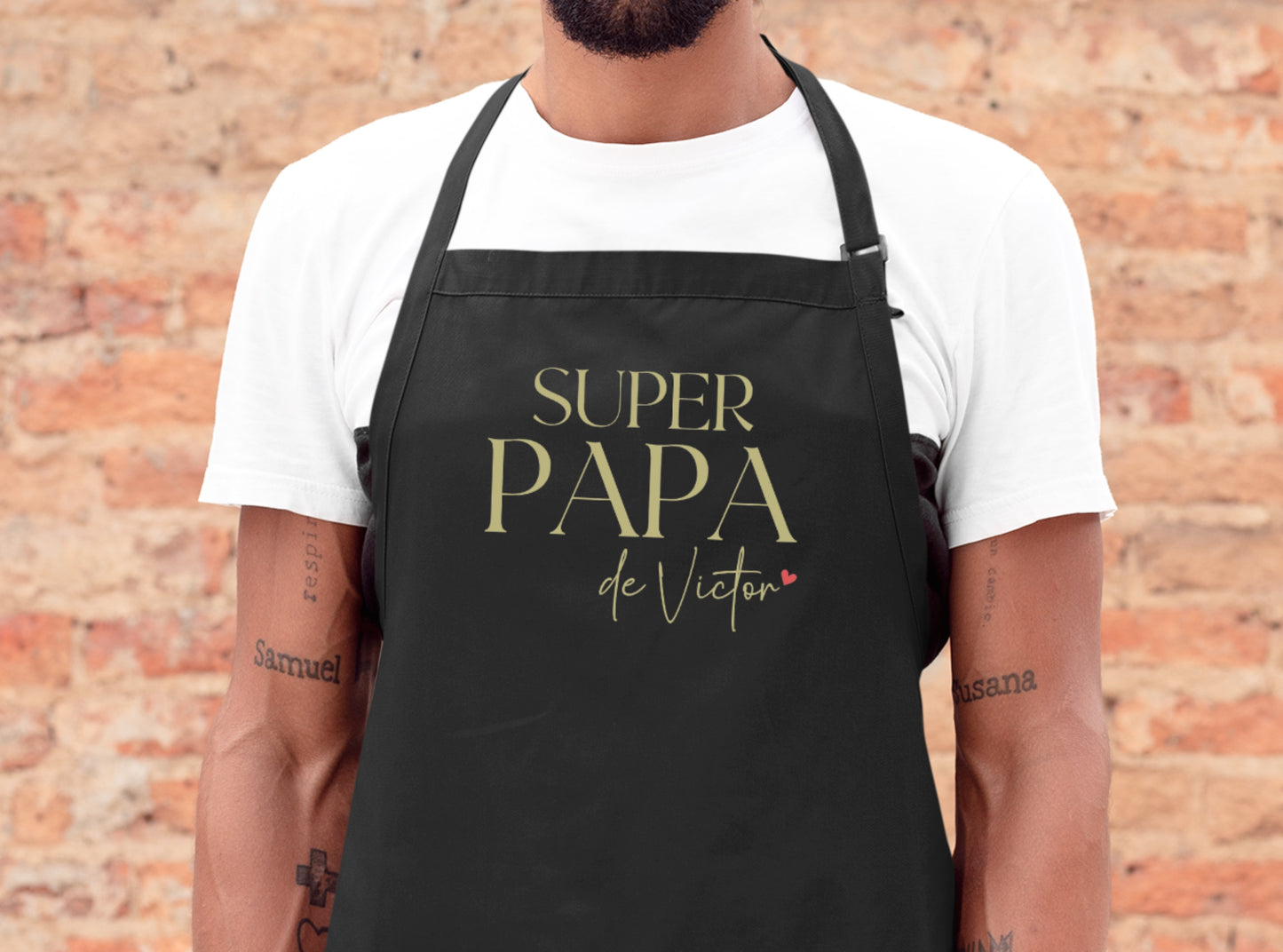 Tablier Super papa personnalisé – Prénom(s) – Cadeau papa – Fête des Pères – Tablier cuisine – Anniversaire