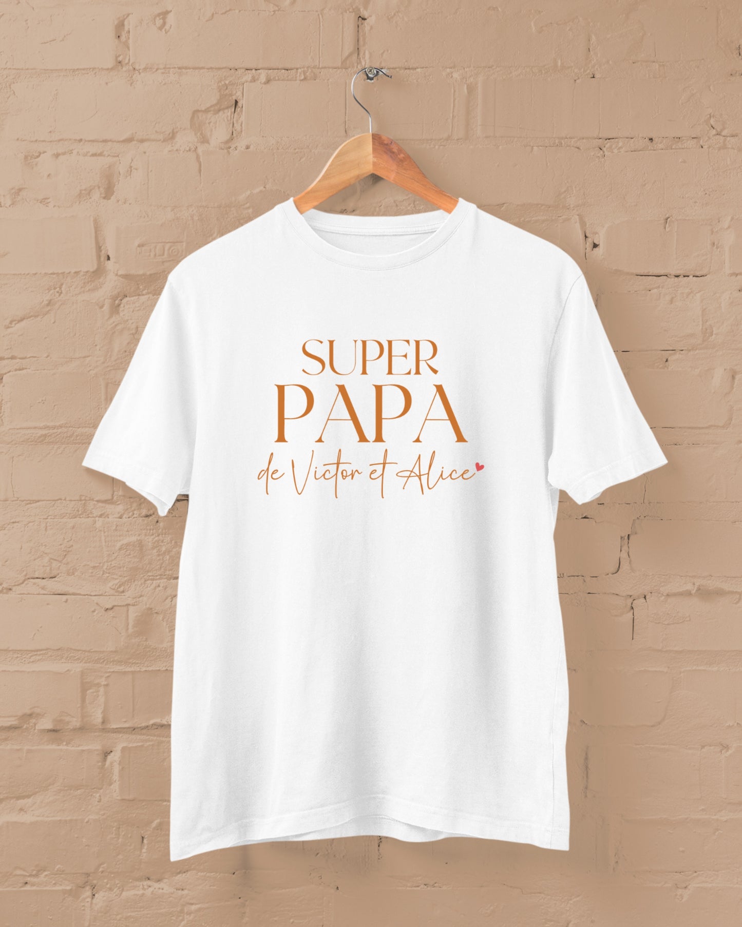 T-shirt Super papa personnalisé – Prénom(s) – Cadeau papa – Fête des Pères – T-shirt homme – Anniversaire