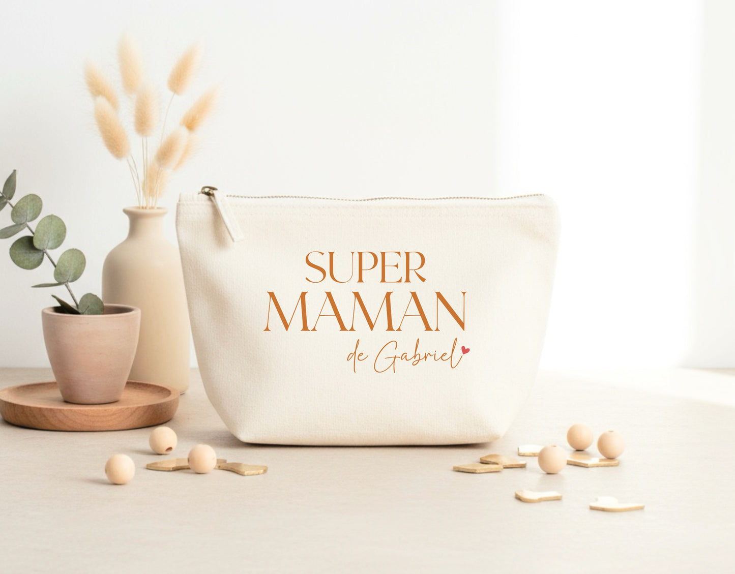 Trousse Super maman personnalisée – Prénom(s) – Cadeau maman – Fête des mères – Pochette – Anniversaire
