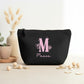 Trousse personnalisée initiale + prénom – Pochette coton – Cadeau personnalisé femme enfant – Anniversaire – Rangement