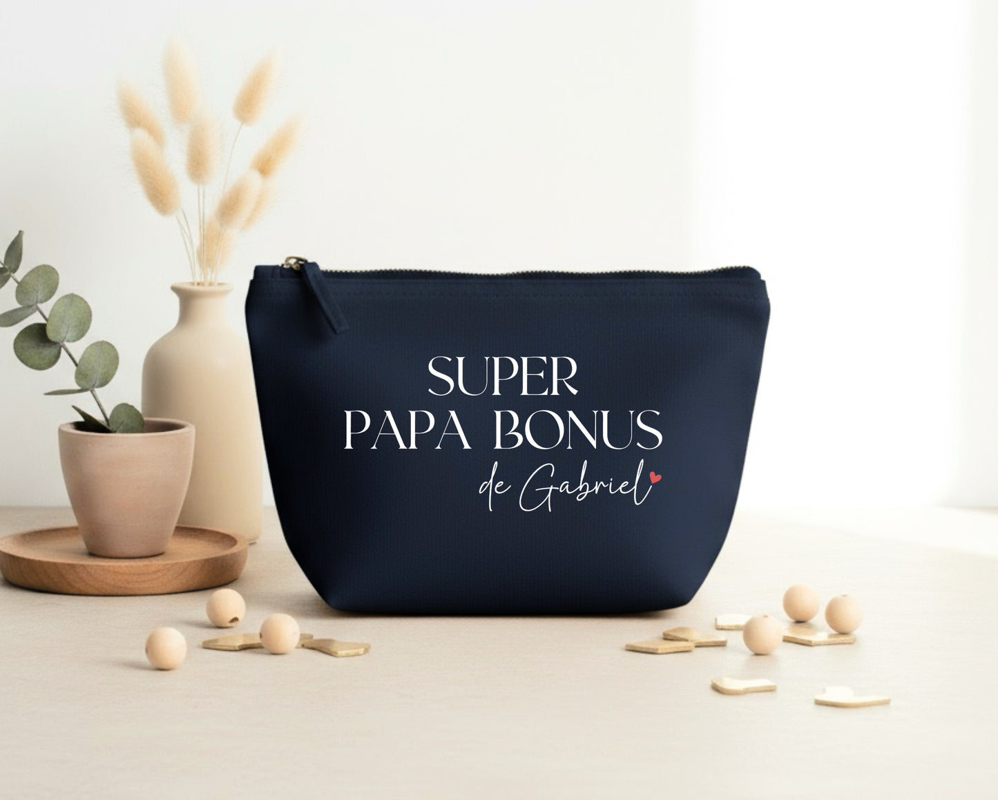 Trousse Super papa bonus personnalisée – Prénom(s) – Cadeau beau-papa – Famille recomposée – Fête des Pères