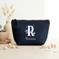 Trousse personnalisée initiale + prénom – Pochette coton – Cadeau personnalisé femme enfant – Anniversaire – Rangement