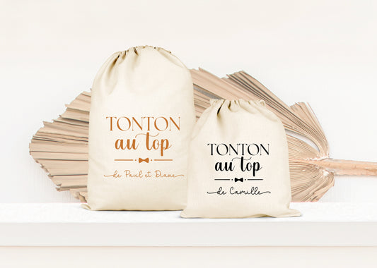Sac de rangement, Pochon personnalisé, Cadeau Tonton