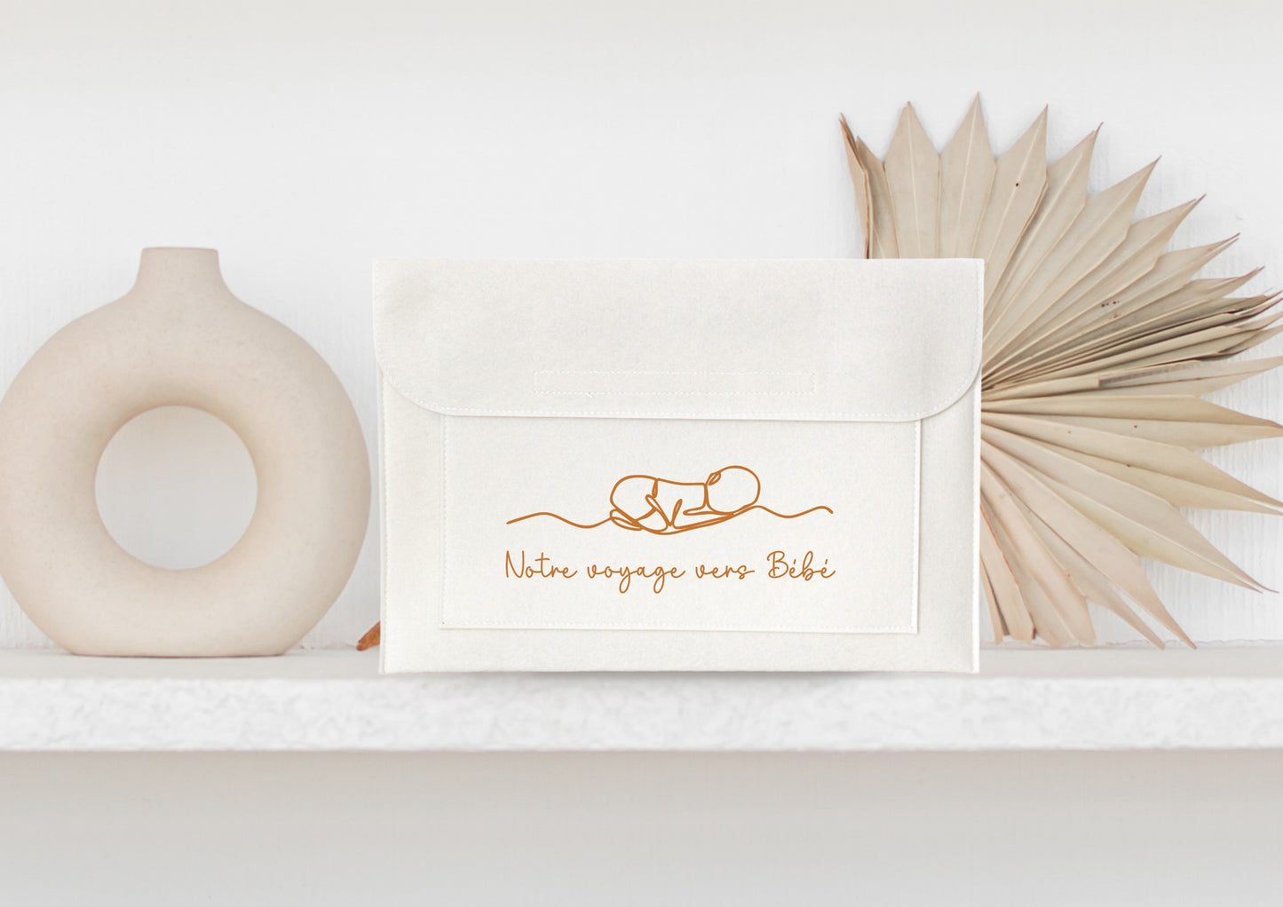 Housse documents grossesse personnalisée, Rangement papiers bébé, Cadeau maternité