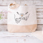 Sac Shopping Couple Personnalisé Prénoms et Date, Sac Plage Personnalisé, Cadeau Couple, Cadeau Mariage, Cadeau Saint Valentin
