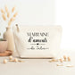 Trousse Marraine d’amour personnalisée – Prénom filleul(e) – Cadeau marraine – Baptême – Pochette – Anniversaire