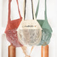 Sac filet courses personnalisé prénom avec petit cœur – Sac réutilisable – Cadeau personnalisé