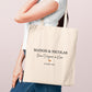 Tote bag mariage personnalisé prénoms & date – “Deux oui pour un nom” – Cadeau mariage – EVJF