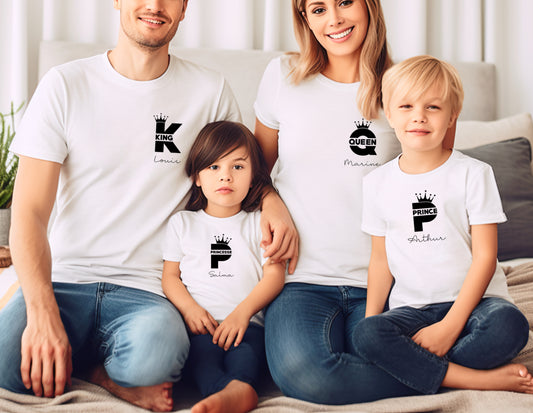 T-shirts de famille assortis personnalisés, Tenues famille, T-shirt parent enfant, Idée photo famille