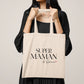 Tote bag Super maman personnalisé – Prénom(s) – Cadeau maman – Fête des mères – Sac en coton – Anniversaire
