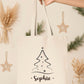 Tote Bag Noël personnalisé, Tote bag prénom, Cadeau noël