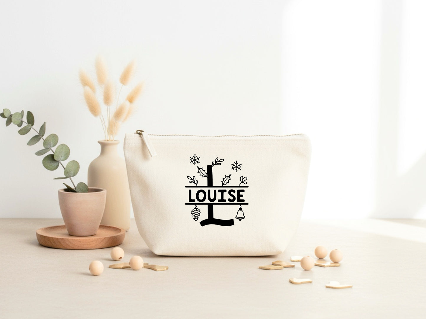Cadeau Noël Personnalisé, Pochette personnalisée, Trousse personnalisée, Trousse de maquillage personnalisée