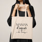 Tote bag Maman d’amour personnalisé – Prénom(s) – Cadeau maman – Fête des mères – Sac en coton – Anniversaire