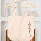 Sac cabas coton personnalisé prénom avec petit cœur – Sac shopping – Cadeau personnalisé