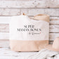 Grand sac shopping XL "Super maman bonus" personnalisé – Prénom(s) – Cadeau belle-maman – Famille recomposée