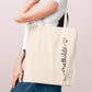 Tote bag personnalisé prénom avec petit cœur – Sac en coton – Cadeau personnalisé – Tote bag personnalisable, Sac en tissu personnalisé