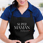 Tablier Super maman personnalisé – Prénom(s) – Cadeau maman – Fête des mères – Tablier cuisine – Anniversaire