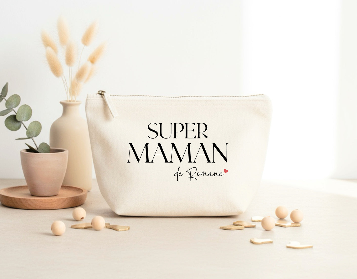 Trousse Super maman personnalisée – Prénom(s) – Cadeau maman – Fête des mères – Pochette – Anniversaire