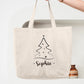 Sac Noël personnalisé, Cabas Personnalisé en coton, Sac cadeau , Sac fourre-tout, Sac prénom