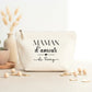 Trousse coton Maman d’amour personnalisée – Prénom(s) – Cadeau maman – Fête des mères – Pochette – Anniversaire