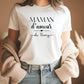 T-shirt Maman d’amour personnalisé – Prénom(s) – Cadeau maman – Fête des mères – T-shirt femme – Anniversaire