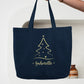 Sac Noël personnalisé, Cabas Personnalisé en coton, Sac cadeau , Sac fourre-tout, Sac prénom