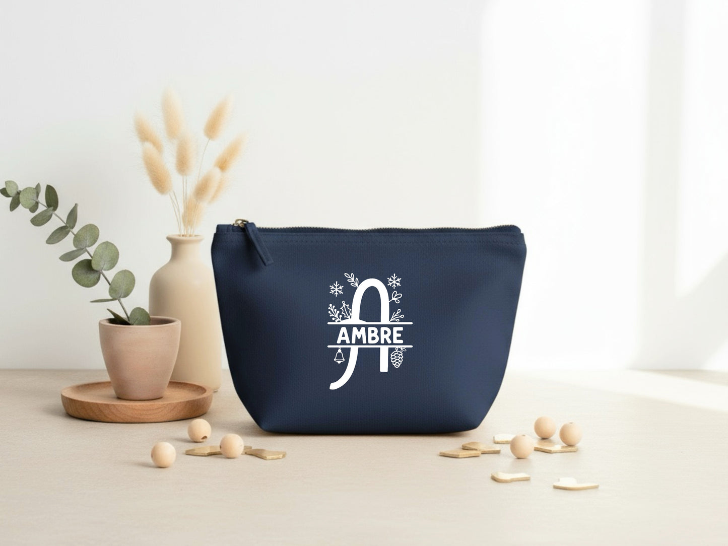 Cadeau Noël Personnalisé, Pochette personnalisée, Trousse personnalisée, Trousse de maquillage personnalisée