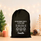 Pochon Noël Personnalisé Prénom Enfant | Hotte Père Noël Renne Pôle Nord | Sac Cadeau Coton Réutilisable | 5 Tailles