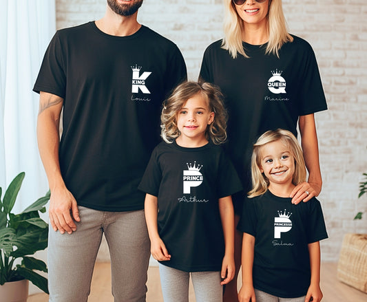 T-shirts de famille assortis personnalisés, Tenues famille, T-shirt parent enfant, Idée photo famille