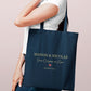 Tote bag mariage personnalisé prénoms & date – “Deux oui pour un nom” – Cadeau mariage – EVJF