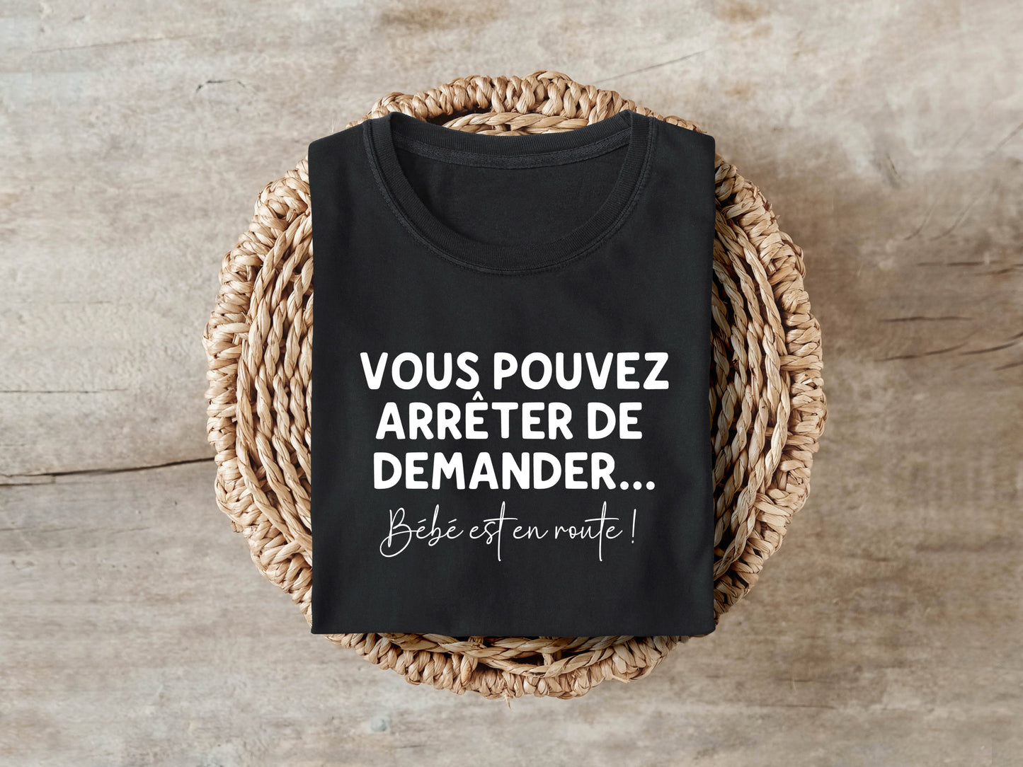 T-shirt grossesse humoristique, Bébé est en route, Annonce grossesse originale, Future maman, Futur papa, Révélation grossesse