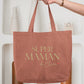 Sac cabas coton Super maman personnalisé – Prénom(s) – Cadeau maman – Fête des mères – Sac shopping – Anniversaire