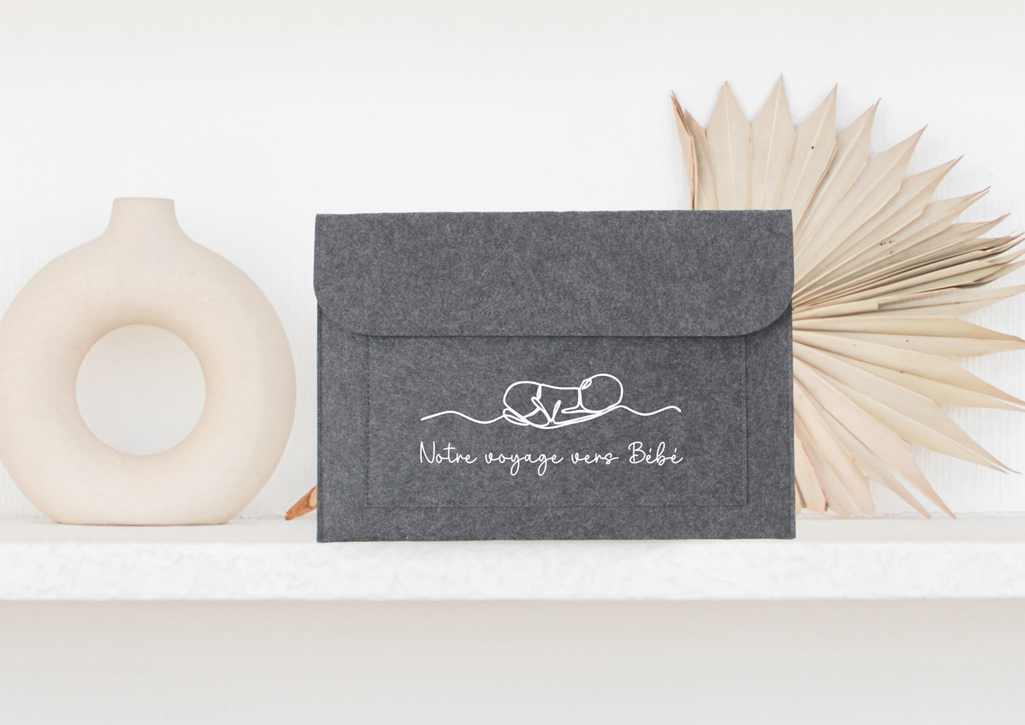 Housse documents grossesse personnalisée, Rangement papiers bébé, Cadeau maternité