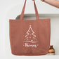 Sac Noël personnalisé, Cabas Personnalisé en coton, Sac cadeau , Sac fourre-tout, Sac prénom