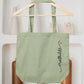 Sac cabas coton personnalisé prénom avec petit cœur – Sac shopping – Cadeau personnalisé