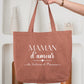 Sac cabas coton Maman d’amour personnalisé – Prénom(s) – Cadeau maman – Fête des mères – Sac shopping – Anniversaire