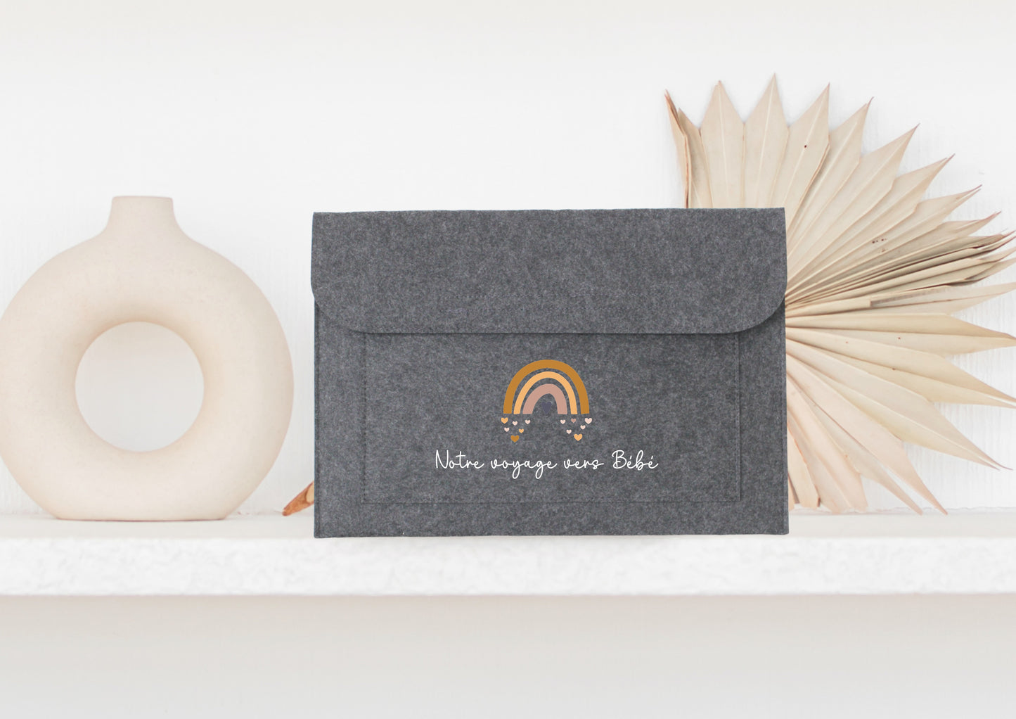 Housse documents grossesse personnalisée, Rangement papiers bébé, Cadeau maternité