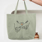 Cabas Coton Personnalisé Couple Prénoms et Date, Sac Cabas Amoureux, Cadeau Couple, Cadeau Mariage, Cadeau Saint Valentin